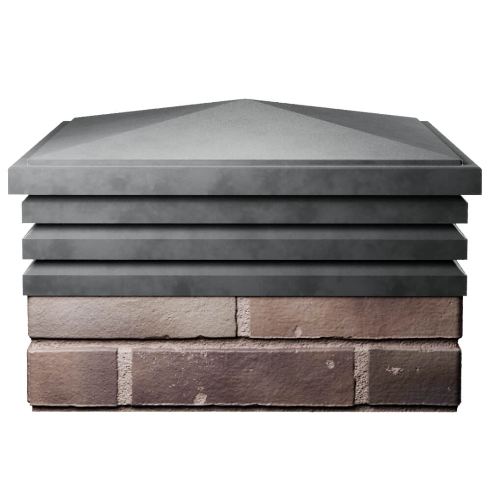 Колпак Zking Бона ХайТек Серый на столб 2х2 кирпича (513х513мм) Тайшет фото