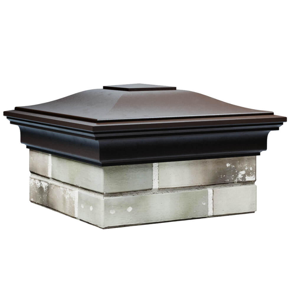 Колпак Zking Монблан Коричневый на столб 1.5х1.5 кирпича (385х385мм) в Тайшете фото