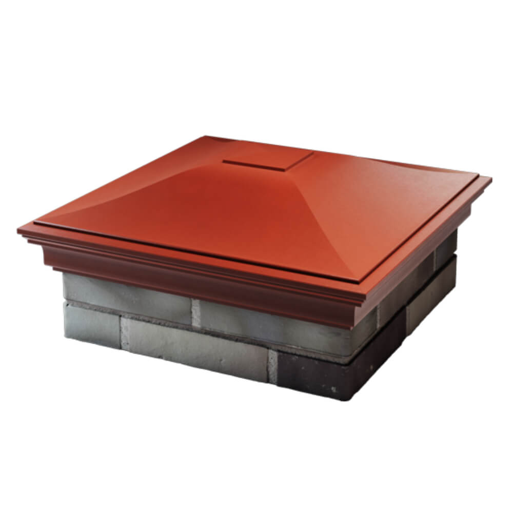 Колпак Zking Монблан Красный на столб 2х2 кирпича (515х515мм) в Тайшете фото