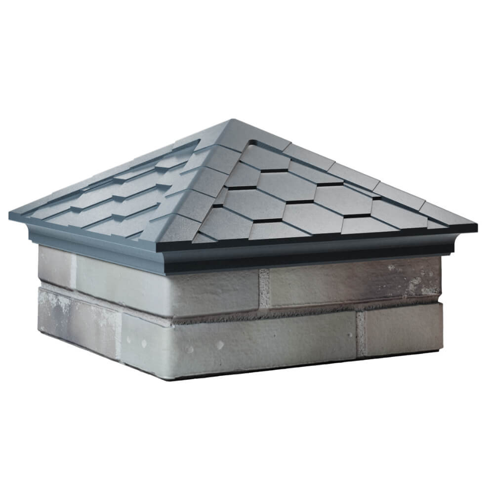 Колпак Zking Эверест Серый на столб 1.5х1.5 кирпича (390х390мм) в Тайшете фото