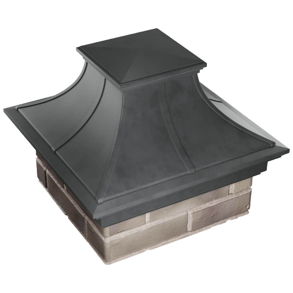 Колпак Zking Монблан Премиум Серый на столб 1.5х1.5 кирпича (385х385мм) в Тайшете фото