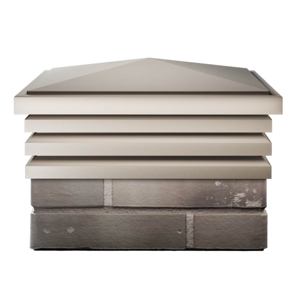 Колпак Zking Бона ХайТек Бежевый на столб 1.5х1.5 кирпича (385х385мм) Тайшет фото