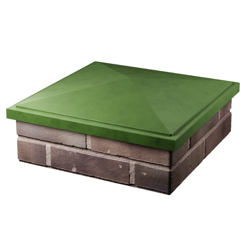 Колпак Zking БонаМоно Зеленый на столб 2х2 кирпича (515х515, 530х530мм) в Тайшете фото