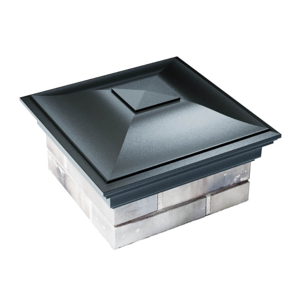 Колпак Zking Монблан Черный на столб 1.5х1.5 еврокирпича 0.7НФ (355х355мм) в Тайшете фото