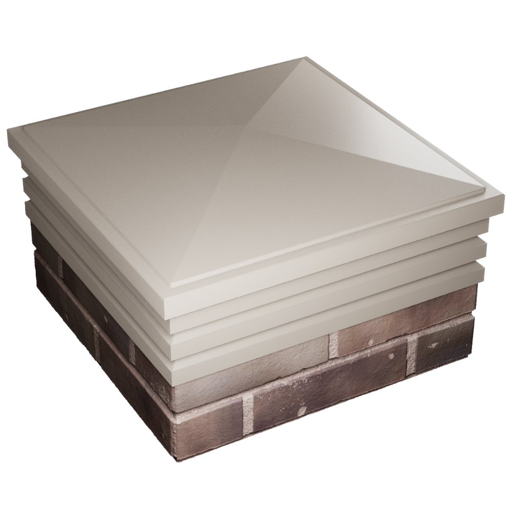 Колпак Zking Бона ХайТек Бежевый на столб 2х2 кирпича (513х513мм) в Тайшете фото