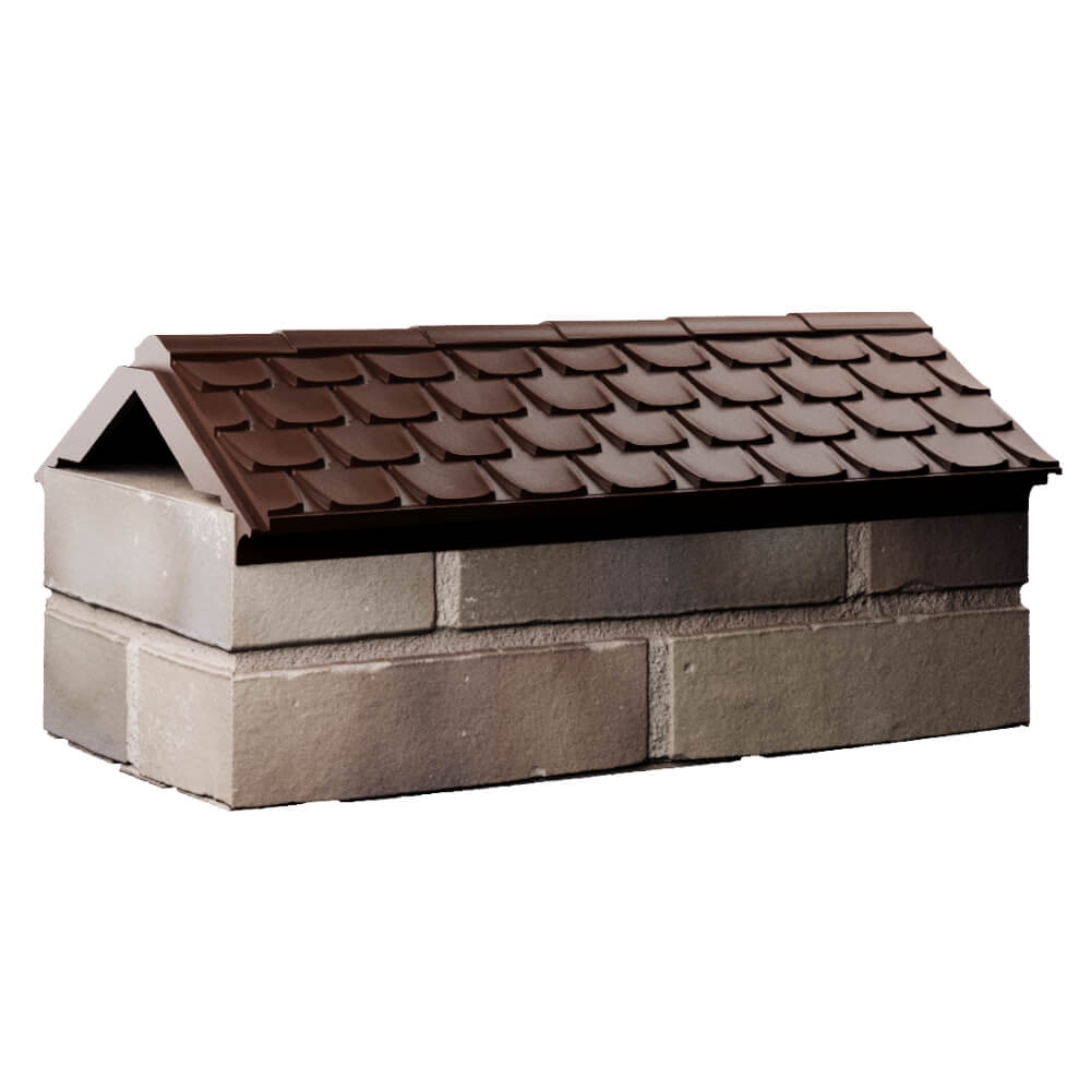 Парапет Zking Эльбрус Коричневый с посадкой на 1 кирпич (255мм) Тайшет фото